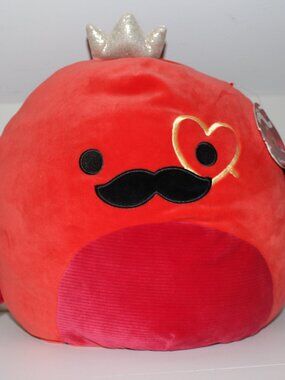 Squishmallows Valentine's Day Georgios the Red King Crab 14" NWT Heart Monocle
